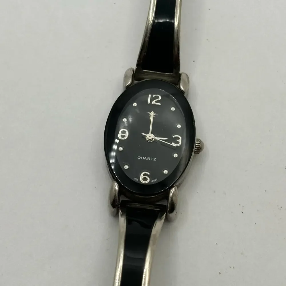 Silver & Black Watch